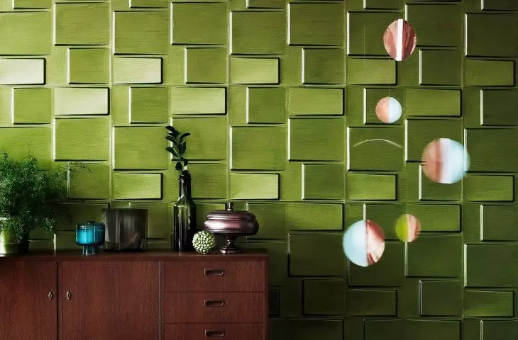 Paint the wall with metallic paint to get a shiny effect