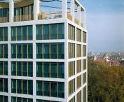 Corvinus Gellért Campus in Budapest - the towers were named with the letters 