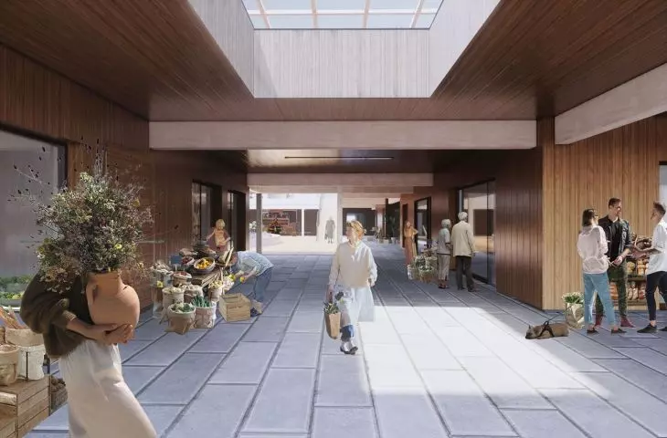 Lokalne centrum społeczno-handlowe na Służewcu - wizualizacja