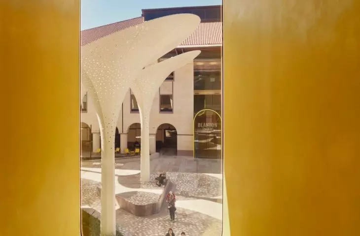 Rewitalizacji przestrzeni zewnętrznej przy Blanton Museum of Art na Uniwersytecie Teksańskim w Austin
