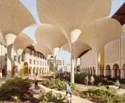Rewitalizacji przestrzeni zewnętrznej przy Blanton Museum of Art na Uniwersytecie Teksańskim w Austin  — 12 konstrukcji zacieniających autorstwa Snøhetty, które przypominają kształtem tulipany