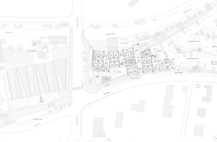 Louise Michel and Louis Aragon high schools in Gisors - second floor plan 
