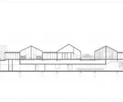 Lycée Louise Michel and Louis Aragon in Gisors - longitudinal cross-section of the bridge 