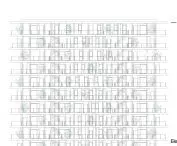 De Voortuinen residential skyscraper in Amsterdam - drawing of the west elevation 