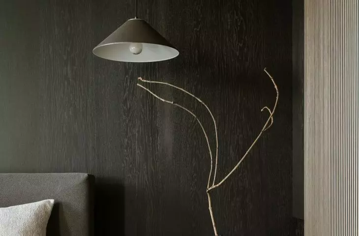The dark lamp is practically invisible against the anthracite background