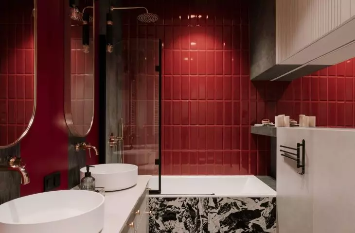 Bold bathroom designed by Małgorzata Wojtyczka