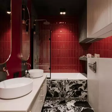 Bold bathroom designed by Małgorzata Wojtyczka