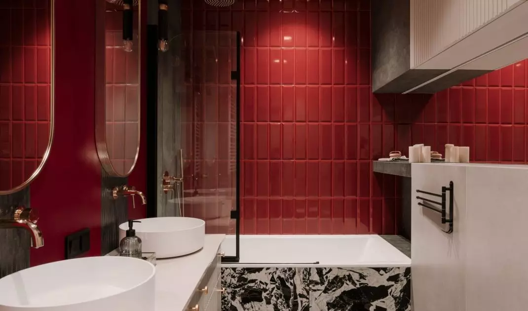 Bold bathroom designed by Małgorzata Wojtyczka