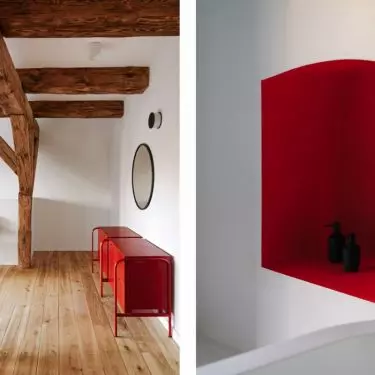Modern elements are highlighted with vibrant colors