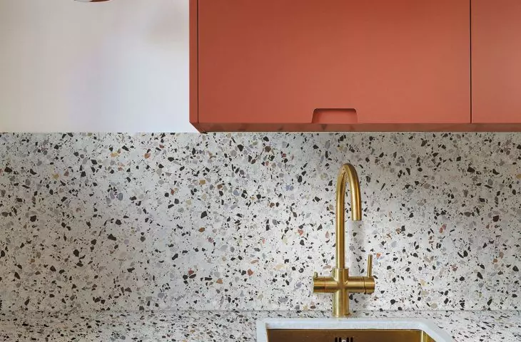 UltraFit countertop and wall Terazzo Colore PK9020, Brick laminated board PU2402