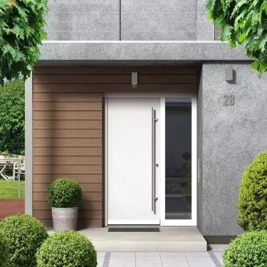 Composite facade is weather resistant, maintenance free and easy to install