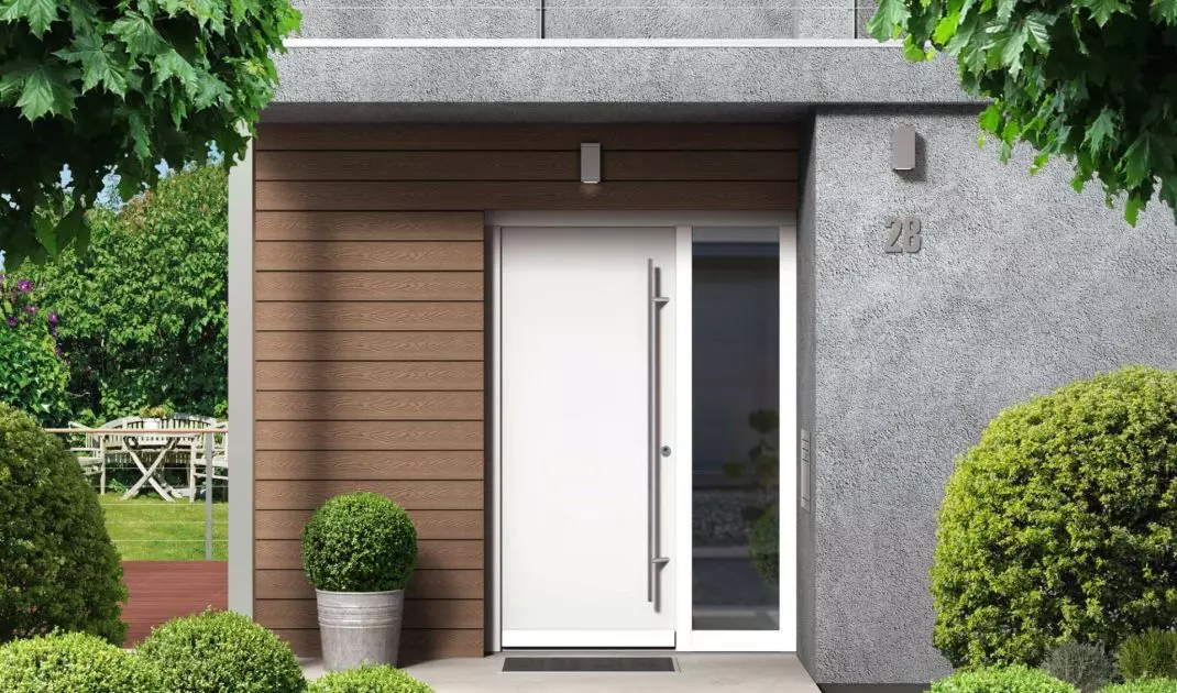 Composite facade is weather resistant, maintenance free and easy to install