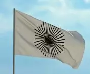 flag with fading logo