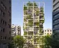 La Serre residential skyscraper in the ZAC Léon Blum area near Paris - the skyscraper is to include 18-stories, and its facades will be covered with vegetation