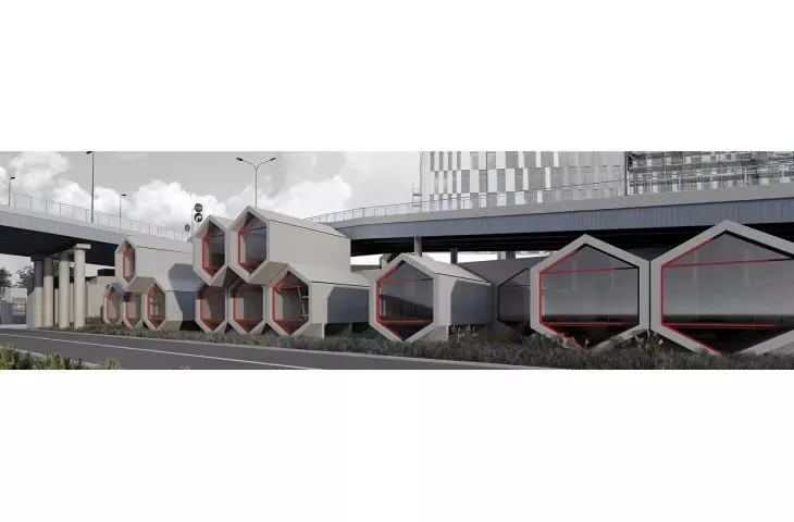 Hostel under the flyover