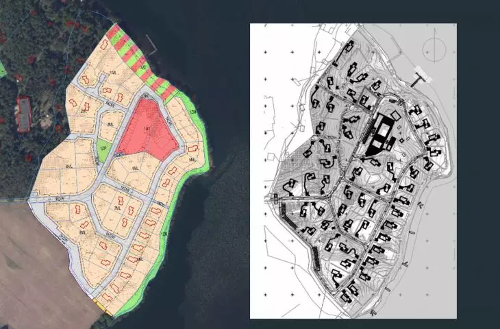 Kalbornia, a comparison of the MPZP and the development plan of the investment available at