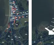 Ogonki - satellite photo showing outline of buildings and PZT from the investment site