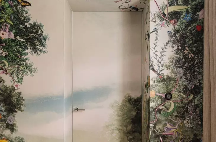 The wallpapers were designed and made to special order.