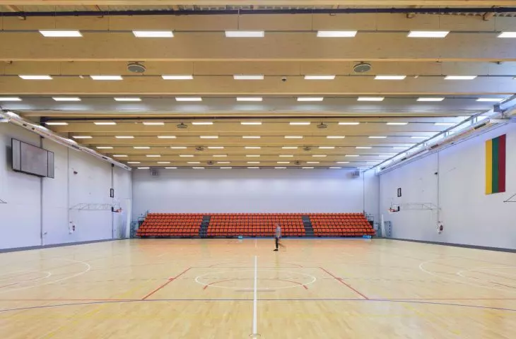 Training center for athletes in Druskininkai, Lithuania - the main hall was designed as a multifunctional space