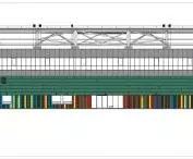 Centrum treningowe dla sportowców w Druskiennikach na Litwie  —  elewacja stadionu 