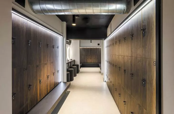 Realization of equipment for fitness space, photo by Design Storey UK, ATEPAA