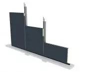 External wall of GS insPIRe® S sandwich panels - vertical arrangement of panels
