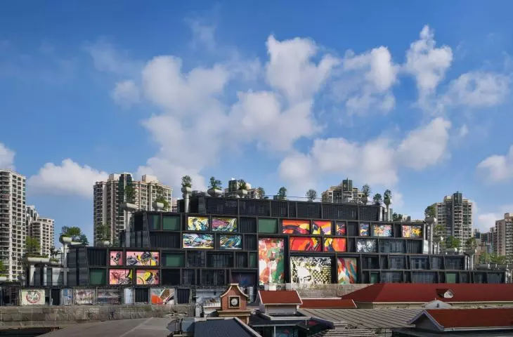 Shanghai's 1,000 Trees shopping center - the facility houses numerous works of art, with French street artist Paul Dezio acting as curator of the project