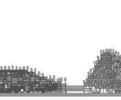 Shanghai 1000 Trees Mall - longitudinal cross-section 