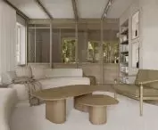 Interior of the living room Cottage B