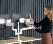 Double arm for Rising™ monitor