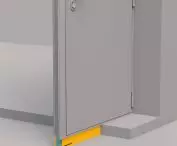 Puroterm PRO under exterior doors. It carries loads in excess of 20 tons/m. It will easily lift any door.