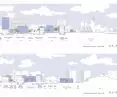 Cross sections through the site