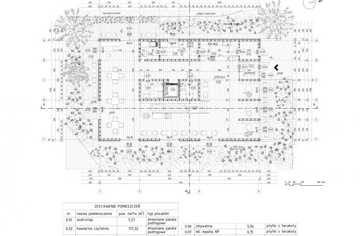 First floor plan of the pavilion