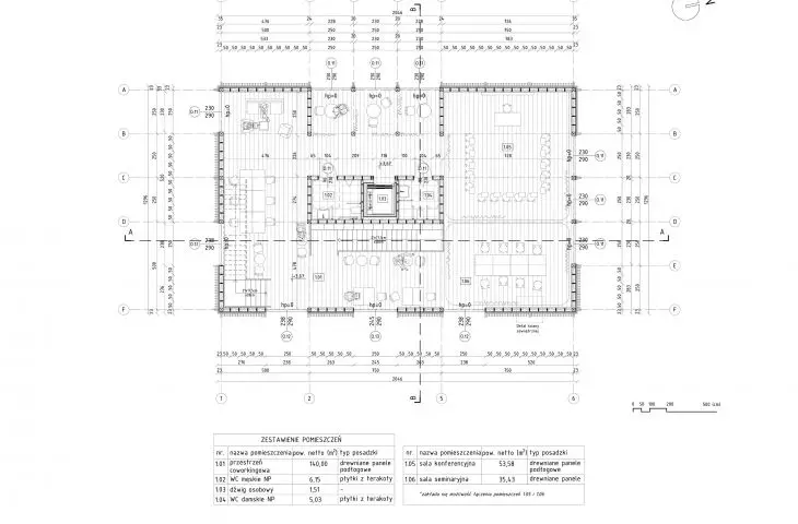First floor plan of the pavilion