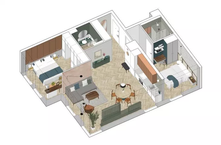 Apartament w Gdańsku na wynajem - rzut