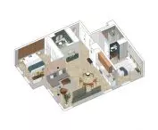 Apartament w Gdańsku na wynajem - rzut