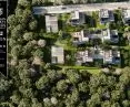 zespół domów jednorodzinnych Park Hill w Warszawie; widok z lotu ptaka