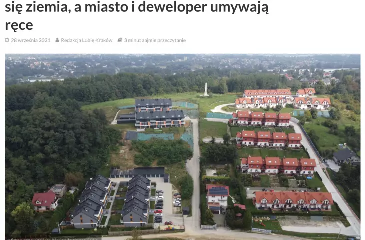 Screenshot from lubiekrakow.pl portal
