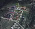 Screenshot from satellite map showing the settlements and the monument