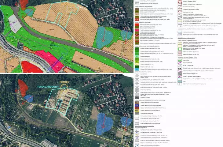 Comparison of MPZP Wieliczka and satellite image 