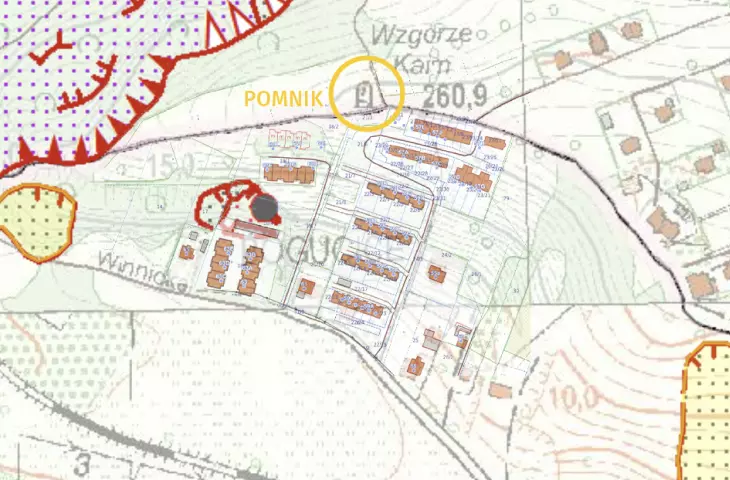 Screenshot from SOPO system of monument designation and landslide-prone areas