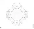 Audytorium w klasztorze dźinijskim Shrimad Rajchandra Ashram w Dharampur, w stanie Gujarat  — plan parteru 