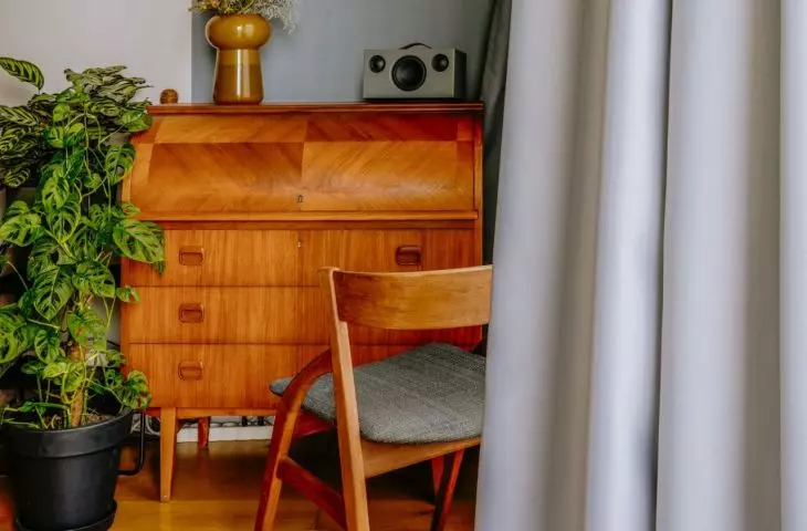 Danish secretary in the living room