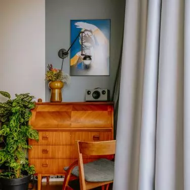 Danish secretary in the living room