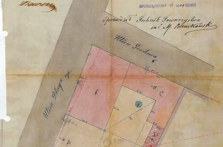 pierwotny plan zabudowy działki
