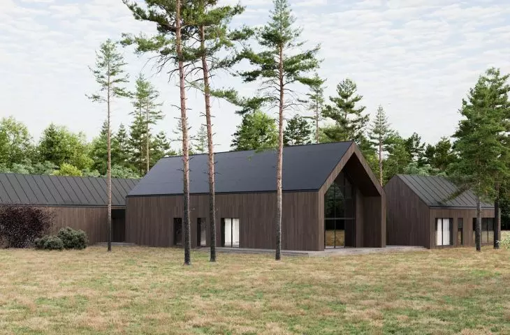The lump of the building refers to a traditional barn