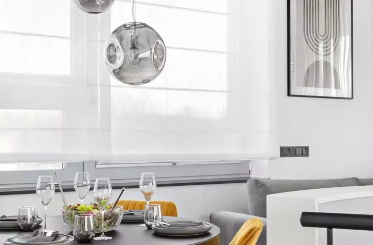Interior of an apartment in the Baildomb estate in Katowice - view of the dining room