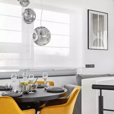 Interior of an apartment in the Baildomb estate in Katowice - view of the dining room
