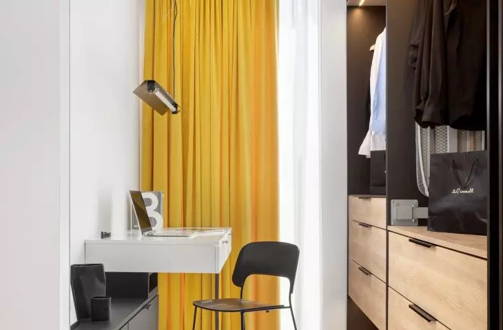 Interior of an apartment in the Baildomb estate in Katowice - a workspace with a desk in the private area