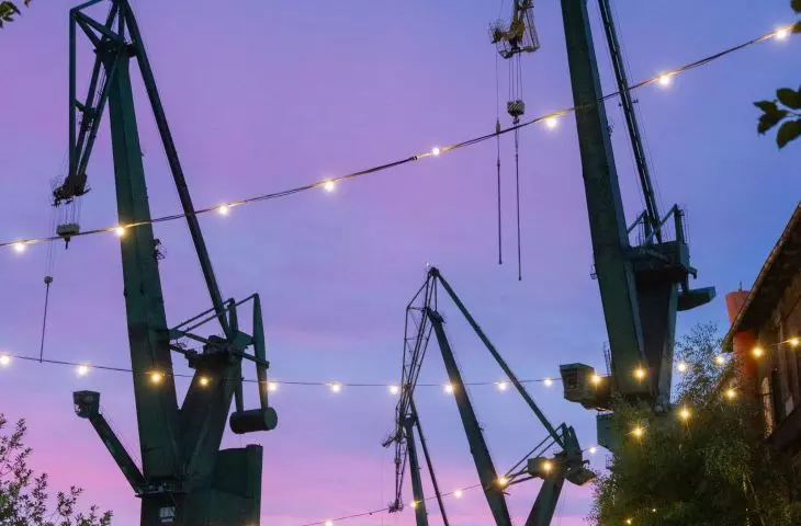 The space is located in the post-shipyard areas